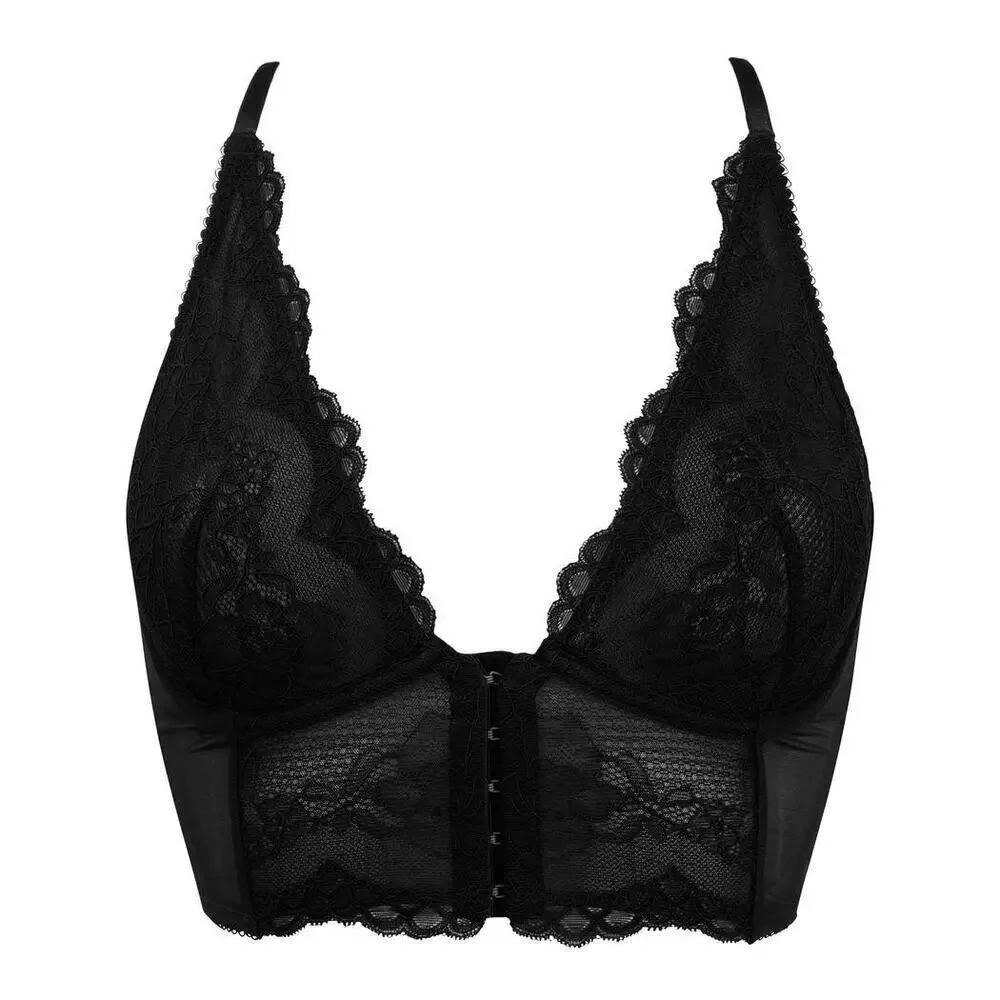 Gossard Black Lace Bustier sz 42D Gossard Superboost Plunge Bra - Picture 2 of 11